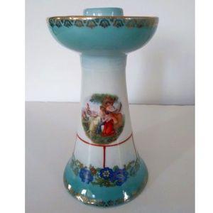 Vintage Collectable Prov Saxe Es German Candle Porcelain Candle Holder